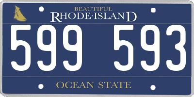 RI license plate 599593