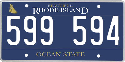 RI license plate 599594