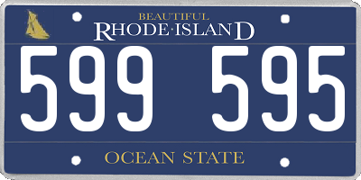 RI license plate 599595