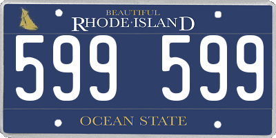 RI license plate 599599