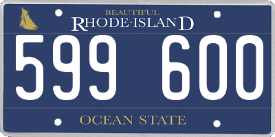 RI license plate 599600