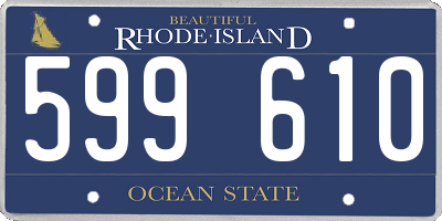 RI license plate 599610