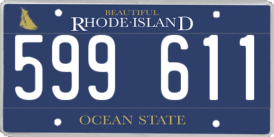 RI license plate 599611