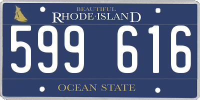 RI license plate 599616