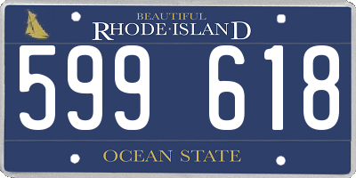 RI license plate 599618