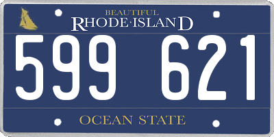 RI license plate 599621