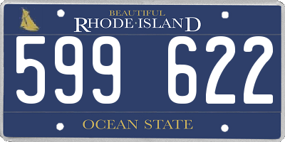 RI license plate 599622