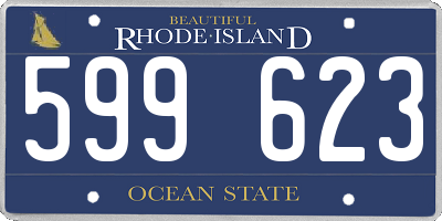 RI license plate 599623