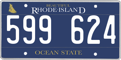 RI license plate 599624