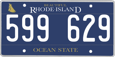 RI license plate 599629