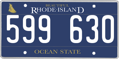 RI license plate 599630