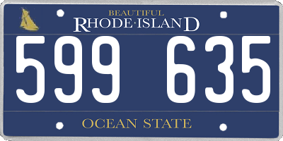 RI license plate 599635