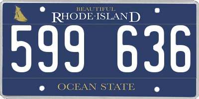 RI license plate 599636