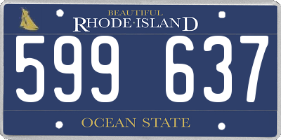 RI license plate 599637