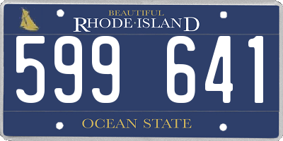 RI license plate 599641