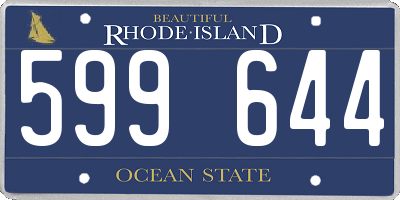 RI license plate 599644