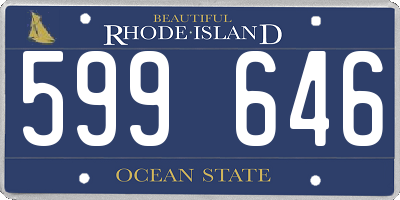 RI license plate 599646