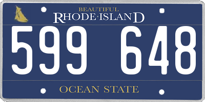 RI license plate 599648