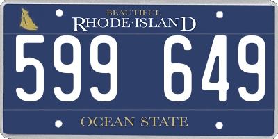 RI license plate 599649