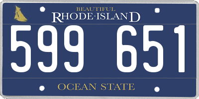RI license plate 599651