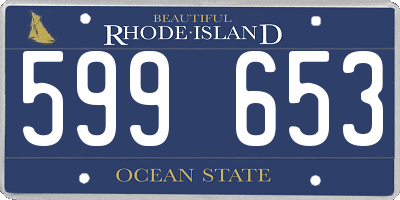 RI license plate 599653