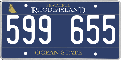 RI license plate 599655