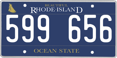 RI license plate 599656