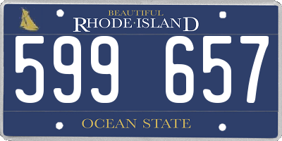 RI license plate 599657