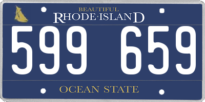 RI license plate 599659