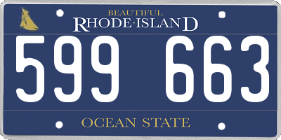RI license plate 599663
