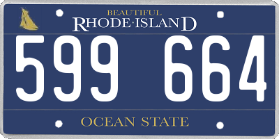RI license plate 599664
