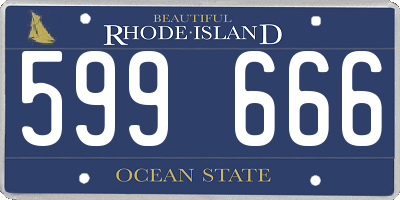 RI license plate 599666