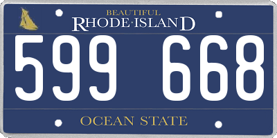 RI license plate 599668