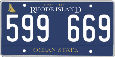 RI license plate 599669