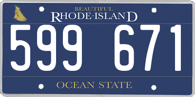RI license plate 599671