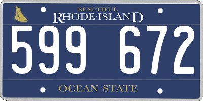 RI license plate 599672