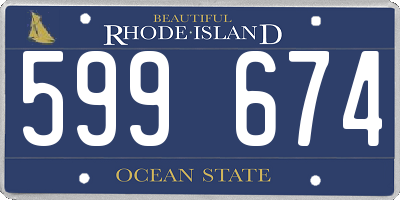 RI license plate 599674