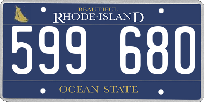 RI license plate 599680