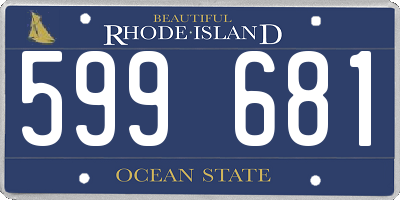 RI license plate 599681