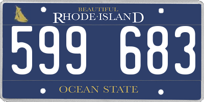 RI license plate 599683