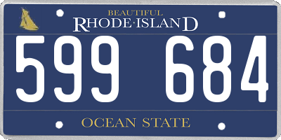 RI license plate 599684