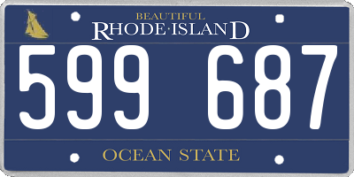 RI license plate 599687