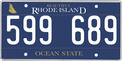 RI license plate 599689