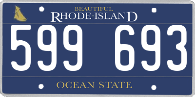 RI license plate 599693