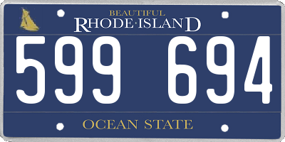 RI license plate 599694