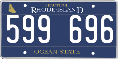 RI license plate 599696