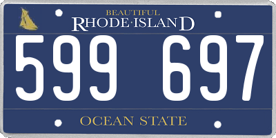 RI license plate 599697