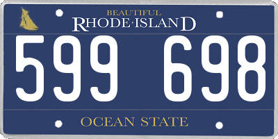 RI license plate 599698