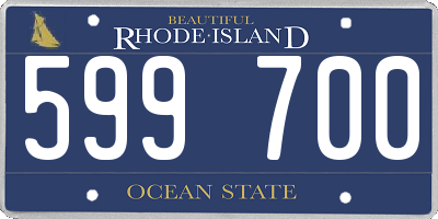 RI license plate 599700