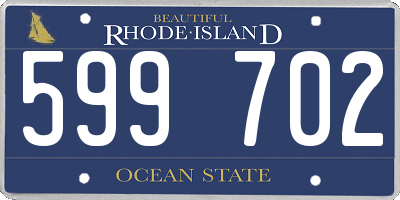 RI license plate 599702